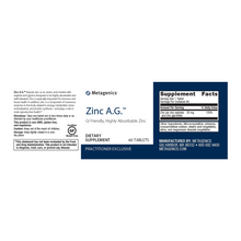 Load image into Gallery viewer, Zinc A.G Tabs Ortho Molecular