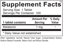 Load image into Gallery viewer, Melatonin 1mg Tablets (100ct) Ortho Molecular