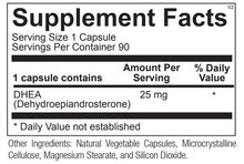 Load image into Gallery viewer, DHEA 25mg 90ct Ortho Molecular