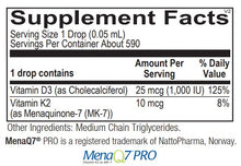 Load image into Gallery viewer, D3 W/K2 Liquid 1oz Ortho Molecular