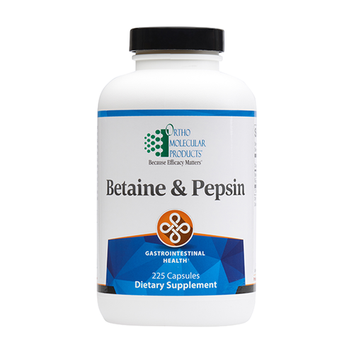 Betaine & Pepsin 225ct Ortho Molecular
