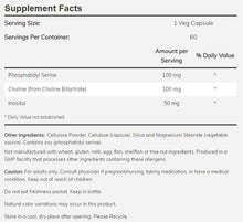 Load image into Gallery viewer, Phosphatidyl Serine 100mg 120ct