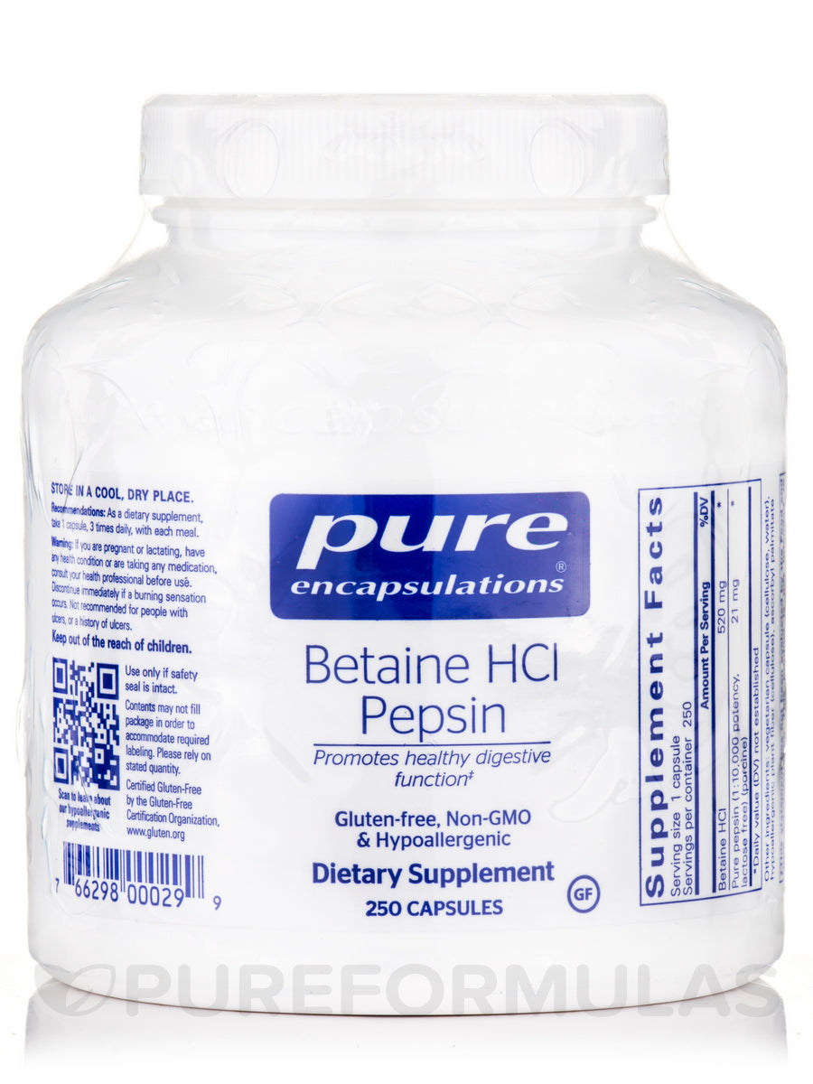 Betaine HCL Pepsin 250ct